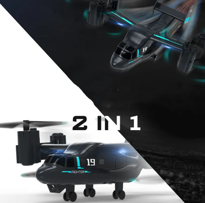 2-in-1 RC Helicopter – Flies in the Air and Rolls on the Ground