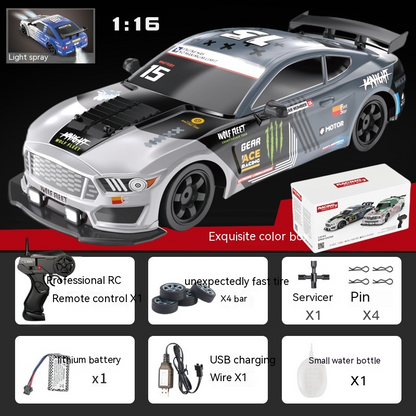 Coche RC Drift Alta Velocidad 1:16 – Control Remoto 2.4G y Neumáticos Drift