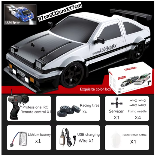 Coche RC Drift Alta Velocidad 1:16 – Control Remoto 2.4G y Neumáticos Drift