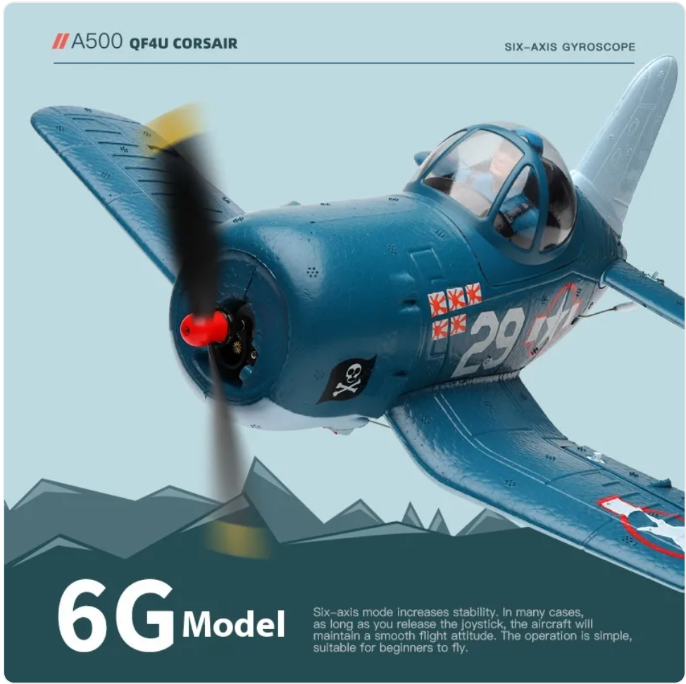 A500 Electric Fixed-Wing RC Airplane – 4 Channels for Realistic Flight