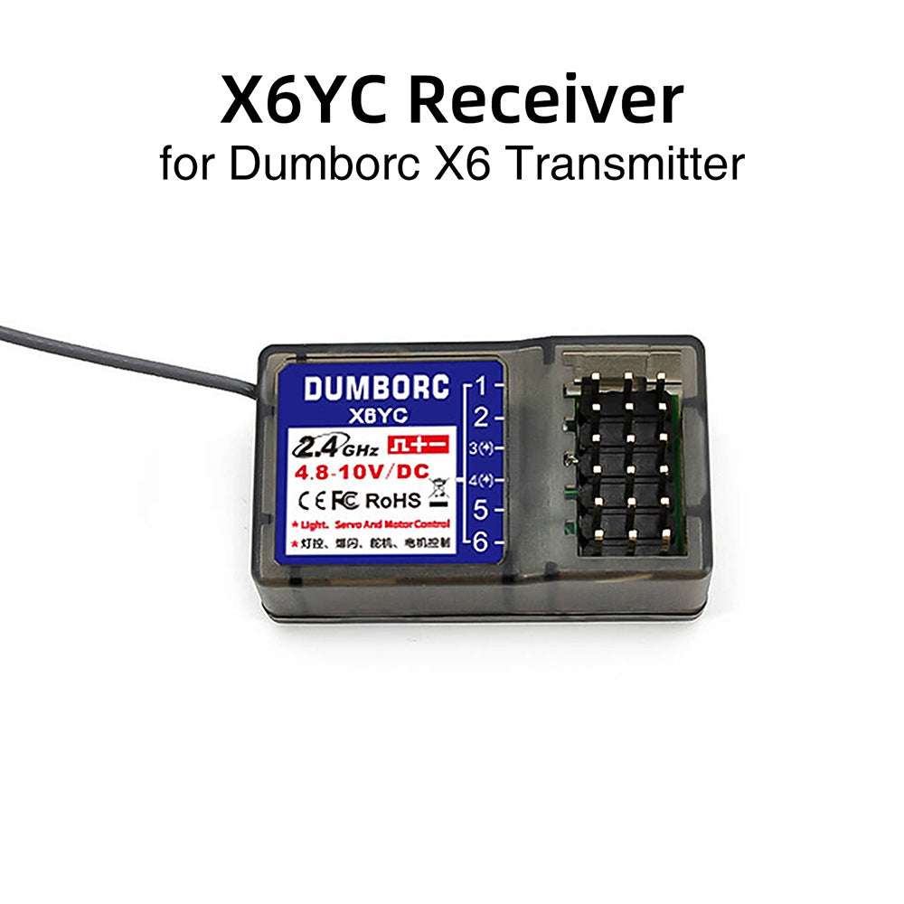 DumboRC X6F Receptor RC 6 Canales 2.4GHz – Módulo Receptor Compatible