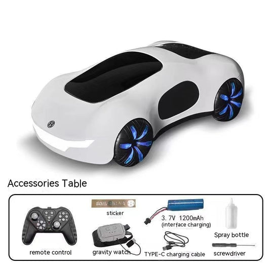 Coche Drift RC con Sensor de Gestos, Doble Spray y Luces LED