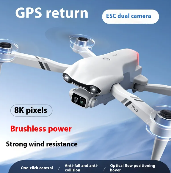 F10 Foldable GPS Drone with 4K Camera – Automatic Return and Dual Battery