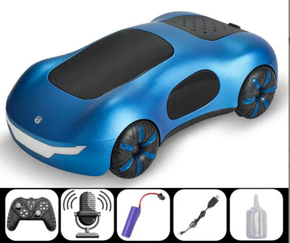 Coche Drift RC con Sensor de Gestos, Doble Spray y Luces LED