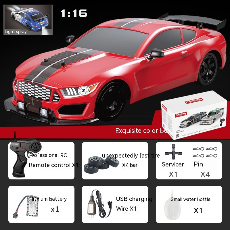 Coche RC Drift Alta Velocidad 1:16 – Control Remoto 2.4G y Neumáticos Drift