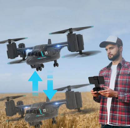 2-in-1 RC Helicopter – Flies in the Air and Rolls on the Ground