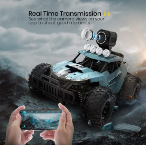 Camión RC Off-Road con Cámara WiFi 720P – FPV en Tiempo Real y 4WD