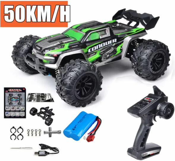 Camión Monster RC Off-Road 1:16 con Luces LED – 4WD 2.4GHz