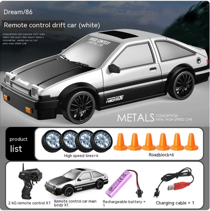 Coche Drift RC con Luces LED y Función Spray – 4 Ruedas