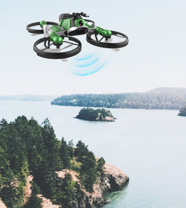 RC Drone Transformable Motorcycle – 2-in-1 with WiFi Camera