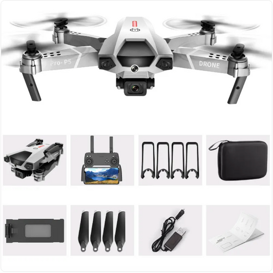 Drone RC con Doble Cámara 4K – Plegable y Portátil para Principiantes