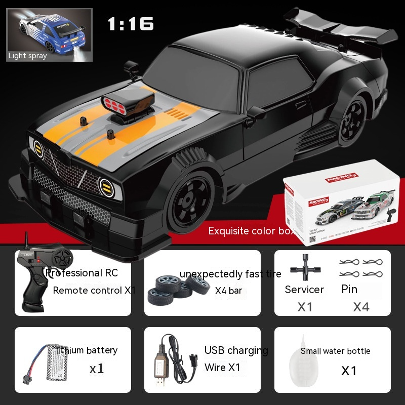 Coche RC Drift Alta Velocidad 1:16 – Control Remoto 2.4G y Neumáticos Drift